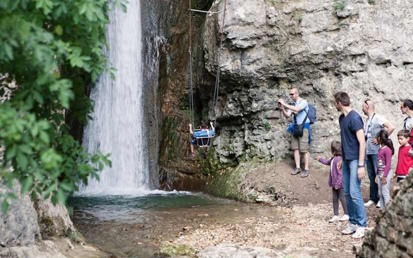 Altalena nel Parco delle cascate di Molina