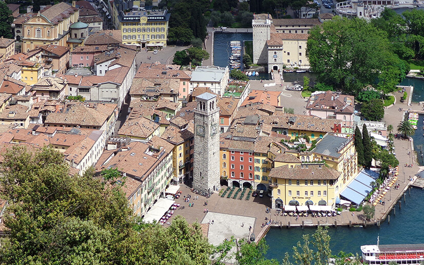 Riva del Garda vista dall'alto