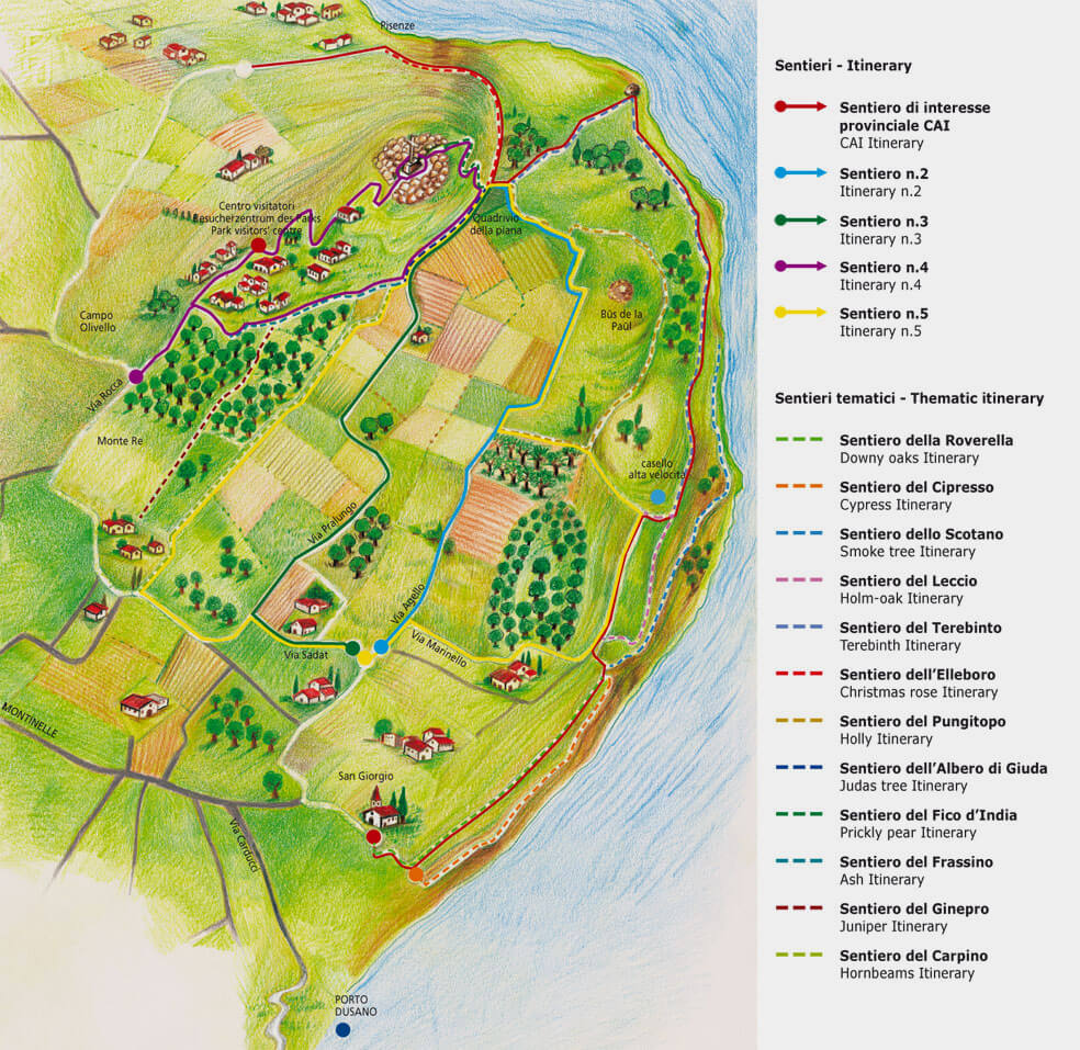 I sentieri della riserva naturale della Rocca di Manerba